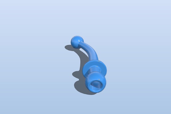 Bent Ball Post | 3d print model