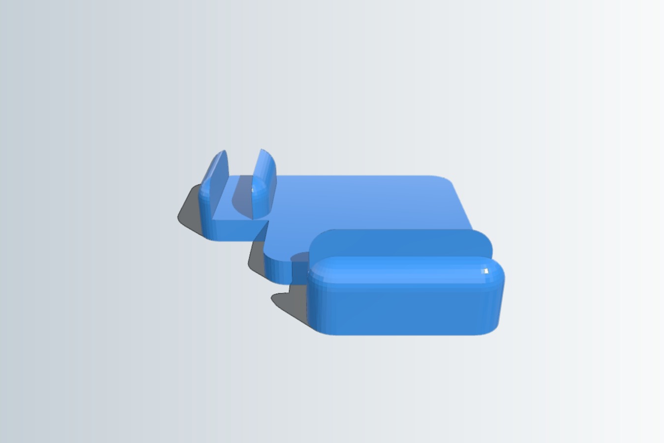 Foam damping foot for 5mm thick panel