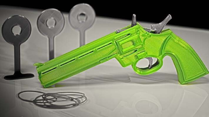 Rubber Band Gun - 3D printable | 3d print model