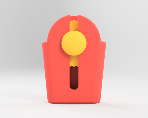 Drawstring Slide Lock Clasp | 3d print model