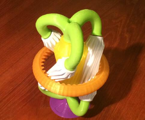 (screwless) Hyperbolic Planetary Gear (with Orbital Gear) | 3d print model