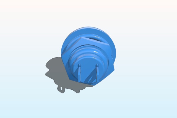 components_model_PBS-33B Waterproof Momentary Push Button Switch  (12mm) | 3d print model