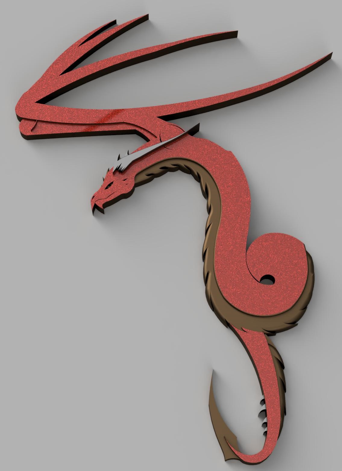 dragon and sword hair pin