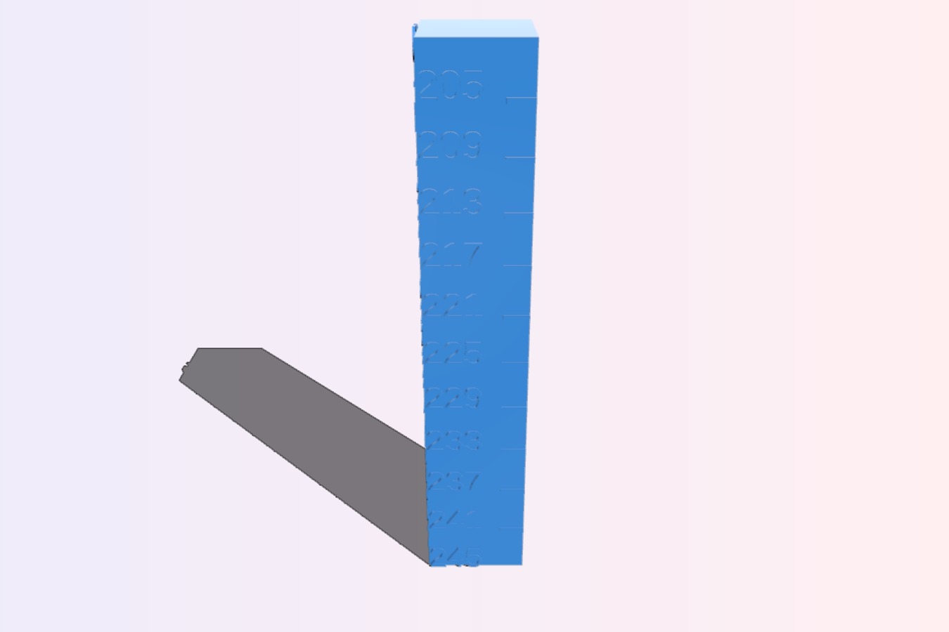 Robo3D _ Inland Wht PETG Temperature Calibration Tower 245c