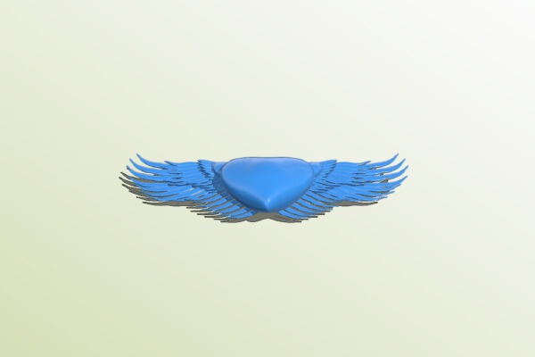 Flying Heart Pendant | 3d print model
