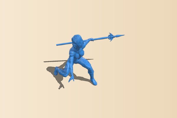Female warrior | 3d print model