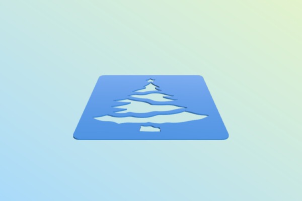 Xmas stencil - Pochoir de Noël - Christmas tree | 3d print model
