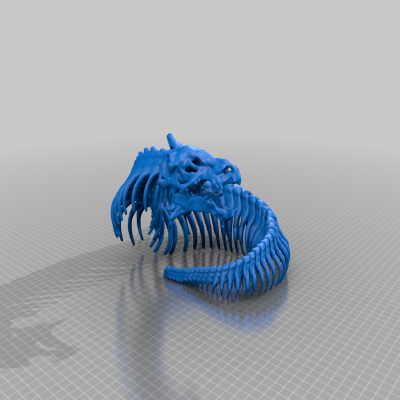 Skeleton dragon-snake for DND | 3d print model