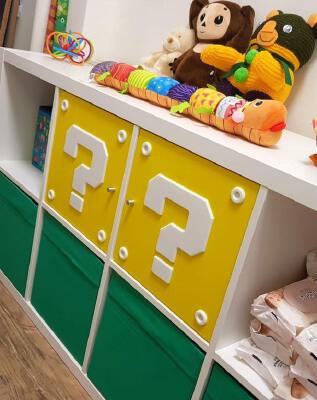Super mario block for IKEA shelfs | 3d print model