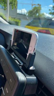 Renault Clio 5 base cell phone holder with holder for iPhone 6_7 | Renault Clio 5 Basis Handy mit Halterung für iPhone 6_7 | 3d print model