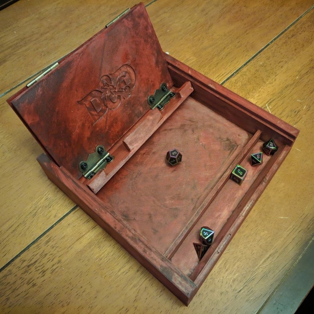 D&D Dice Tray box with tablet stand