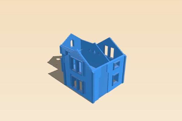 HO Scale Two Story Farmhouse | 3d print model