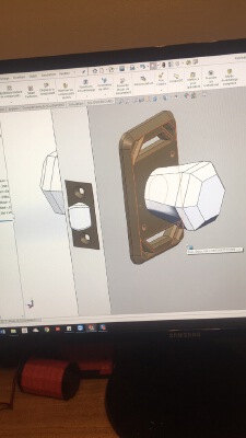 FULL DOOR HANDLE AND MECHANISM | 3d print model