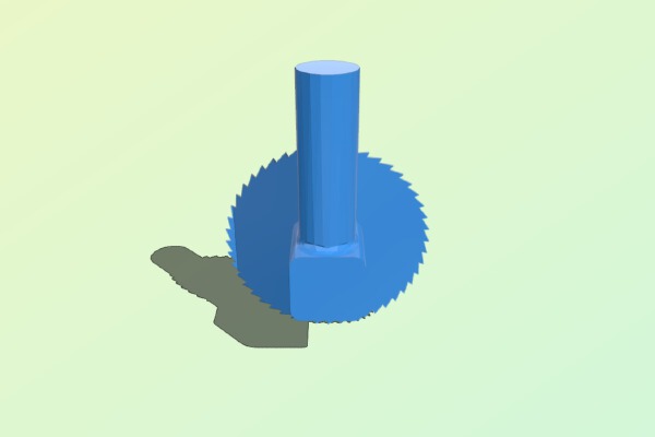 Angular disk saw. | 3d print model