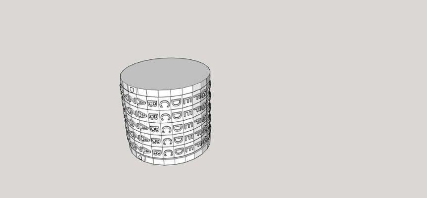 Cryptex with Letters | 3d print model