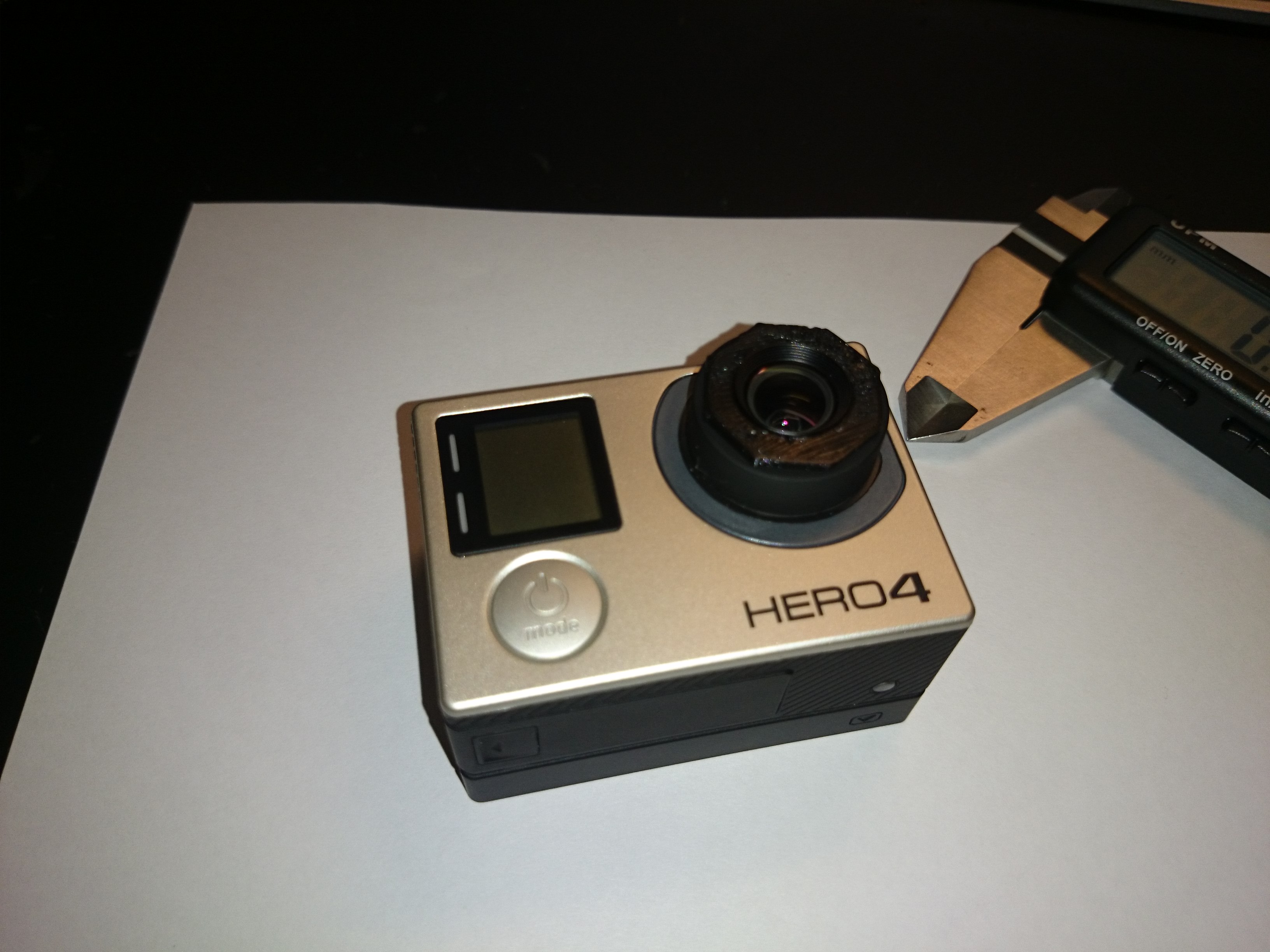 GoPro with 5.4mm lens ring