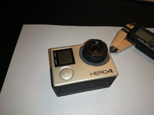 GoPro with 5.4mm lens ring | 3d print model