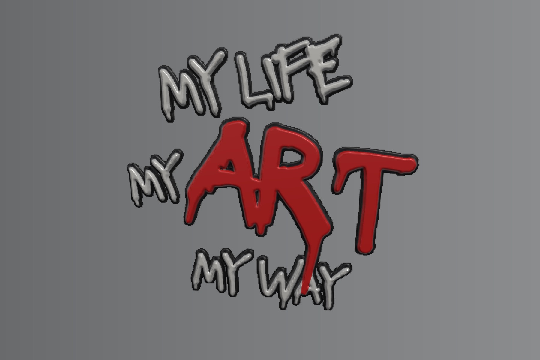 My Life MyArt My Way 3D LOGO