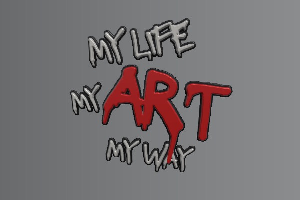 My Life MyArt My Way 3D LOGO | 3d print model