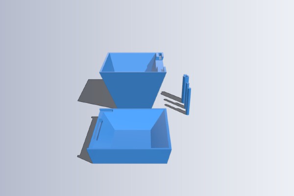 Hinged box 5 piece assembly | 3d print model