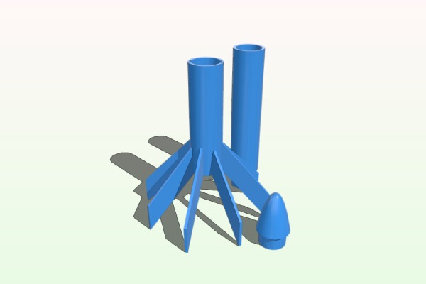 3D printable recoverable rocket | 3d print model