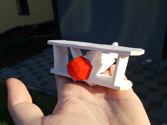 No Glue Remix of Flowalistik's Stoyries - Low-Poly Plane | 3d print model