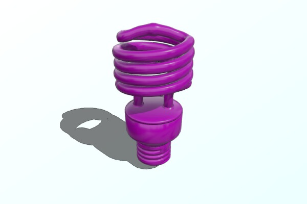 Fluorescent Light Bulb | 3d print model
