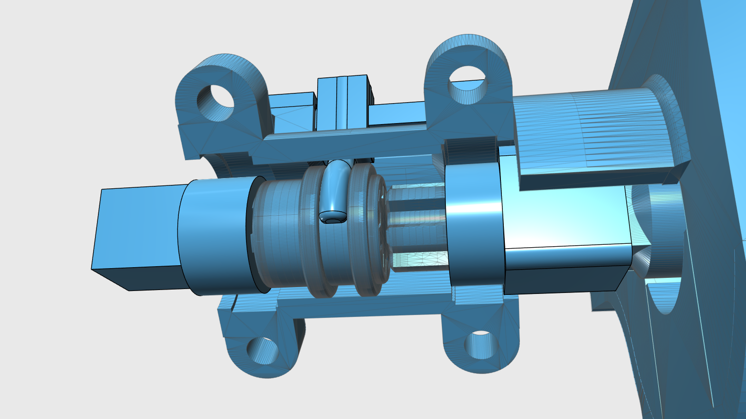 3D printed RC truck V3: Selectable Locking Center Diff Front Engine