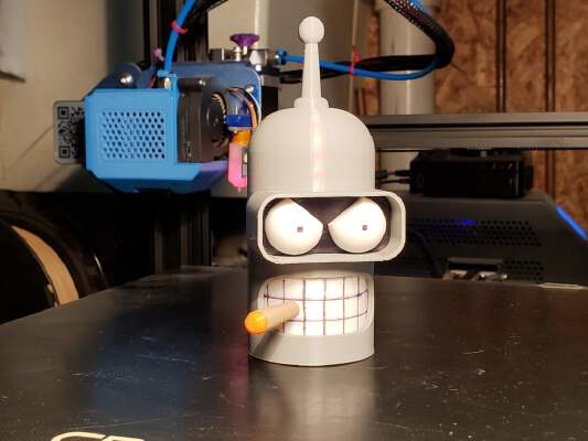 Futurama Bender with exchangeable mouth and eyes | 3d print model