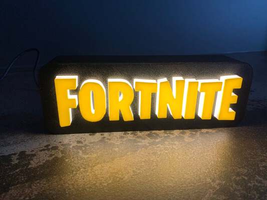 FORTNITE Logo Lamp | 3d print model