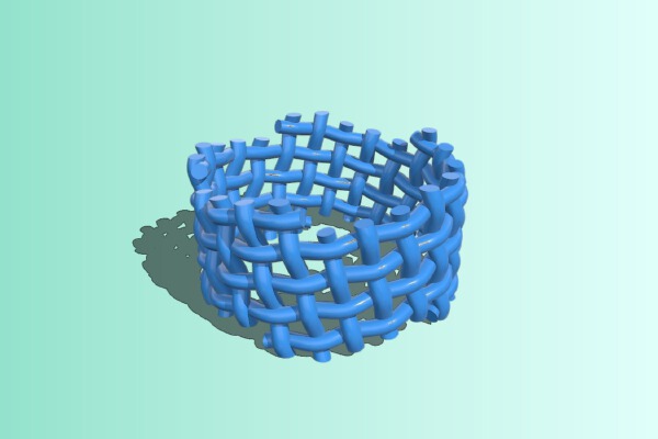 Woven twisted ring | 3d print model