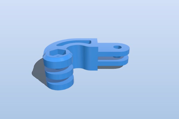 Curved GoPro Bracket | 3d print model