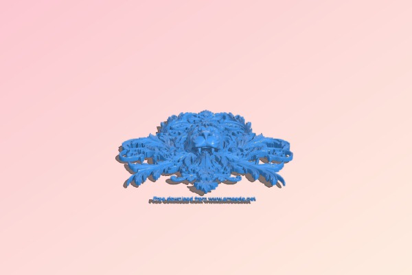 Pattern decor design lion | 3d print model