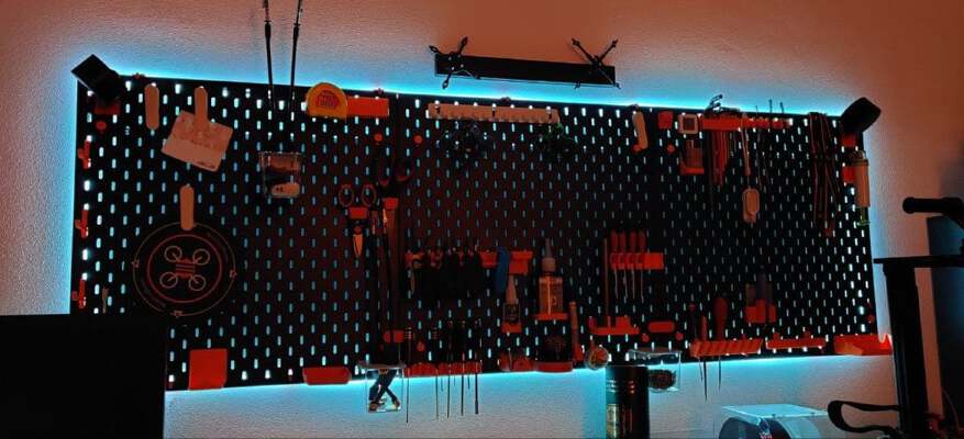 Skadis Tuya Smart NEON Strip Led Light Mount | 3d print model