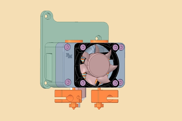 Tevo Tarantula X cariage modular Dual Hotend | 3d print model