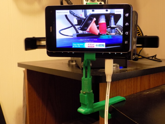 Adjustable Clamp for Phone as Wifi Cam | 3d print model
