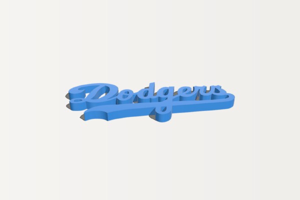 Dodgers Logo | 3d print model