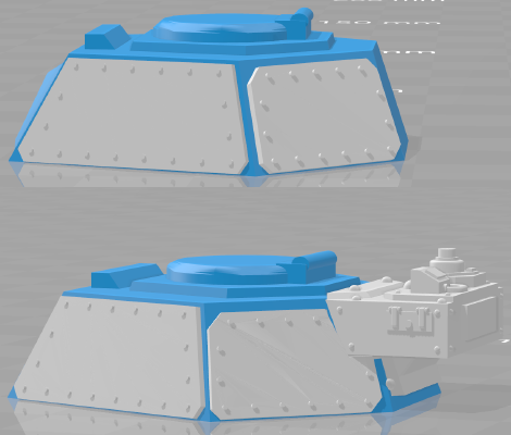 Alternate turret armor for Chimera like vehicles - WH40k | 3d print model