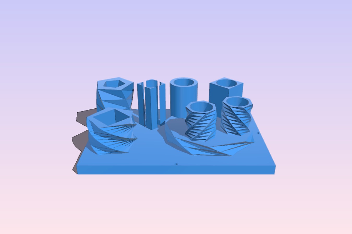 Polygon Columns with Holes and a Twist (Customizable)