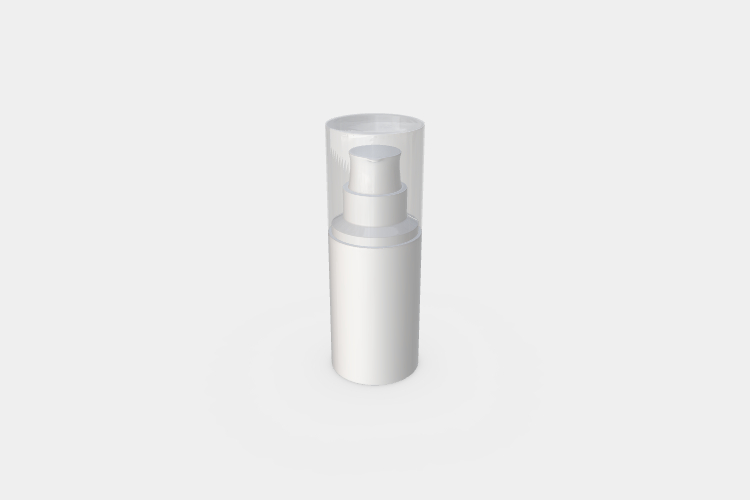 Cosmetic Bottle with Transparent Cap Mockup