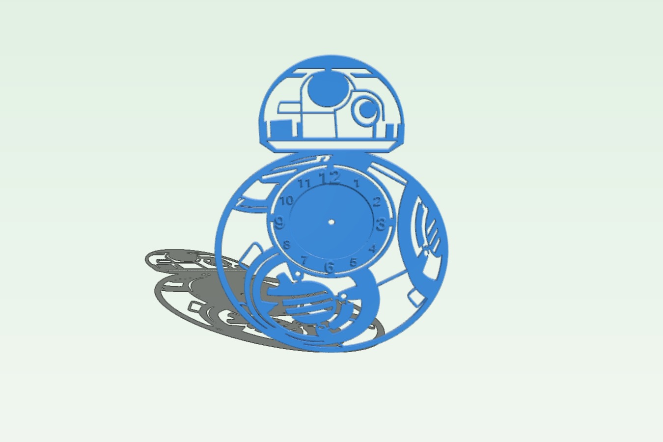 BB8 Clock wall