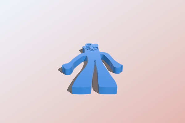 Gumby Keychain | 3d print model