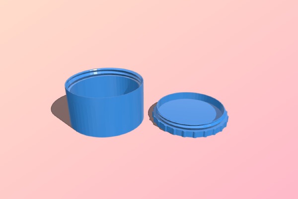 Customizable threaded rounded box | 3d print model