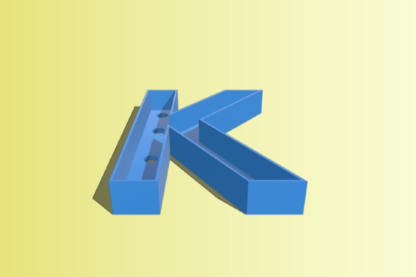 Marquee Letter K | 3d print model
