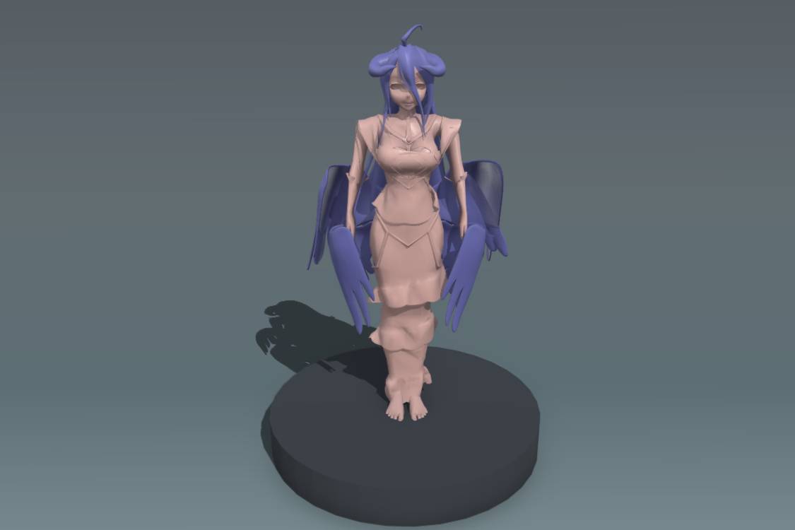 Anime Figure: Albedo Overlord Figure Print