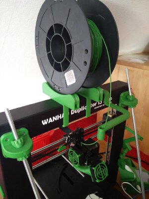 TUSH - The Ultimate Spool Holder - with clips for Wanho Duplicator i3 Plus | 3d print model