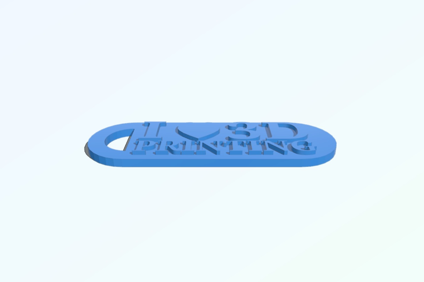 I Love 3D Printing - Keychain