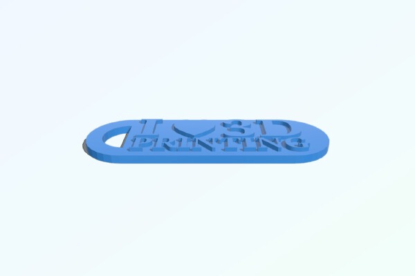 I Love 3D Printing - Keychain | 3d print model