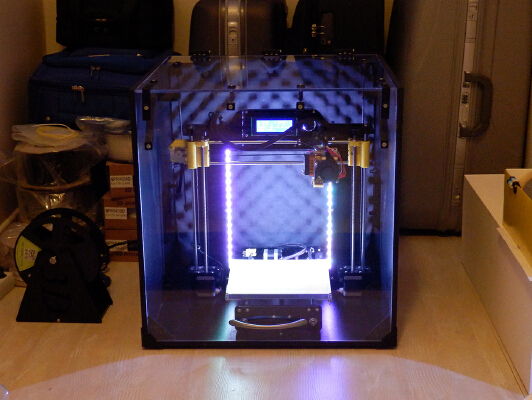 Prusa i3 plexiglas & wood case with printed accessories | 3d print model
