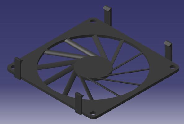 80mm Fan protector for ZIM | 3d print model